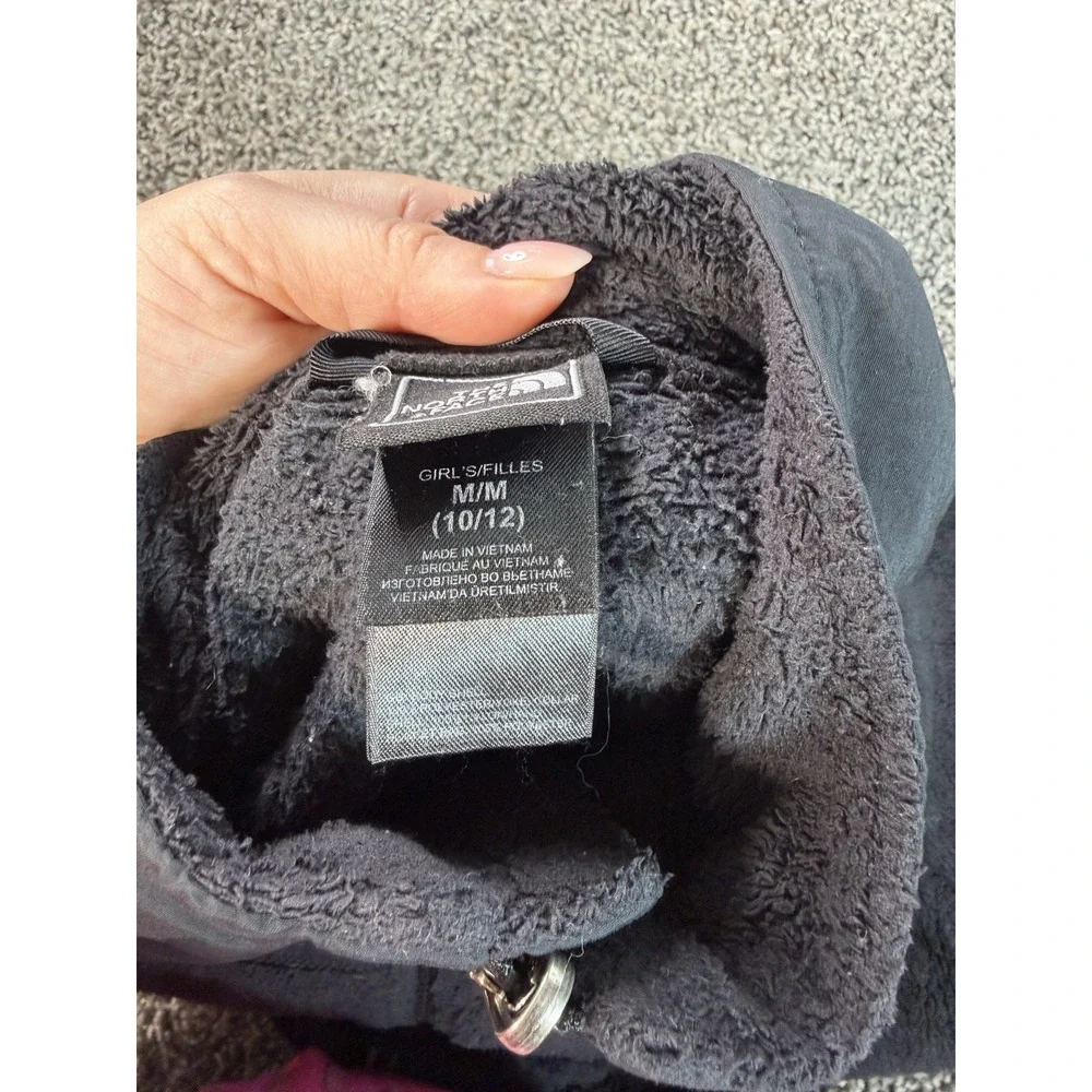 The North Face Denali Fleece Jacket Girls Size Medium Black Full Zip